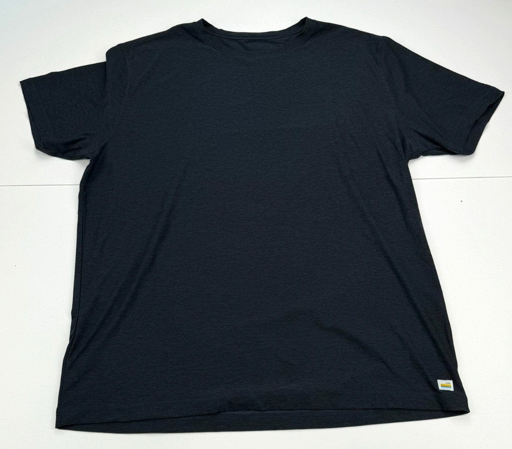 Vuori Strato Tech Tee Mens XXL 2XL Charcoal Black Heather Workout T Shirt V126